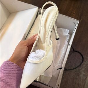 Aldo Cream Slingback Heels